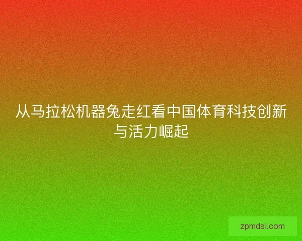 从马拉松机器兔走红看中国体育科技创新与活力崛起